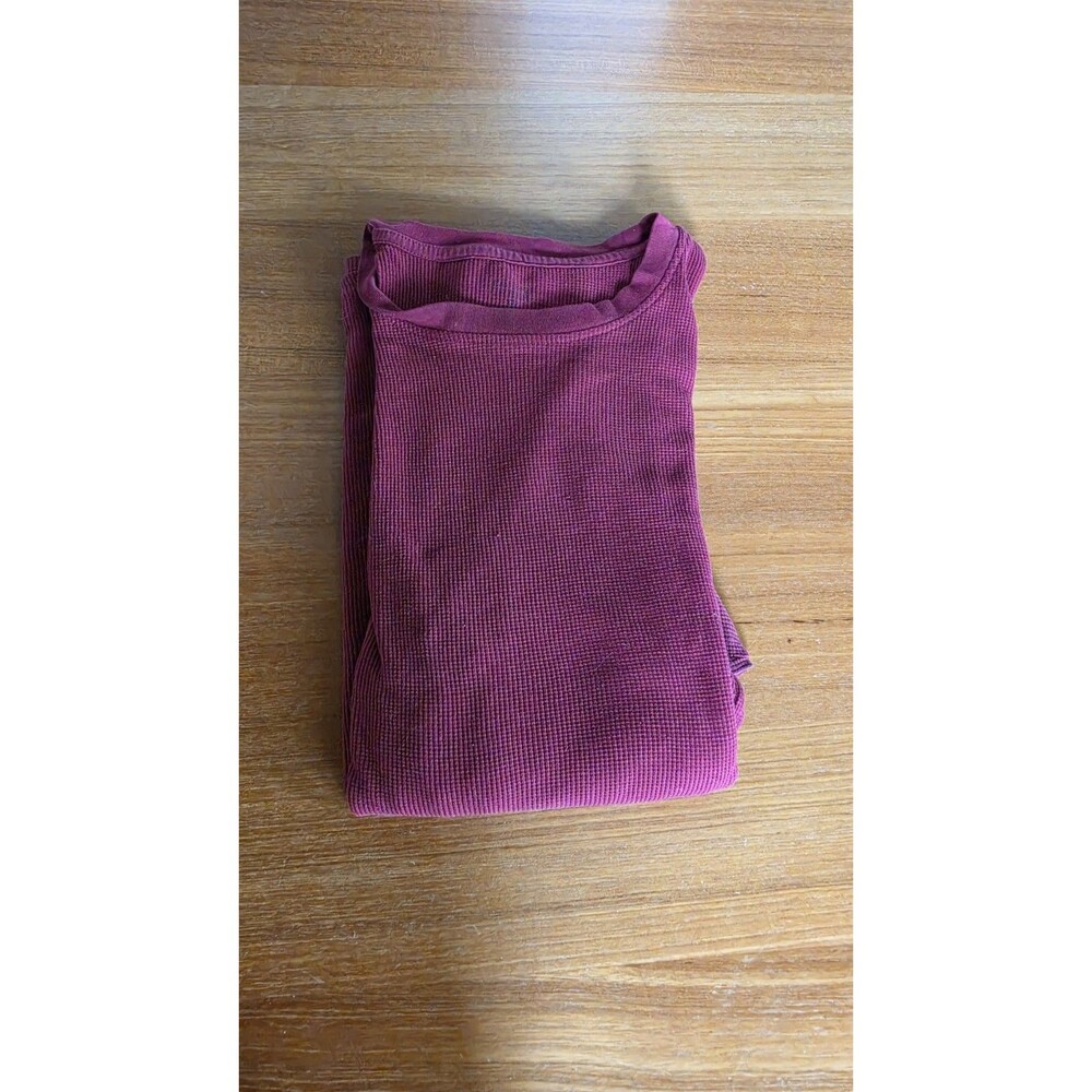 Falls Creek Men's Long Sleeve Waffle Knit Red Top Size XXL READ Description